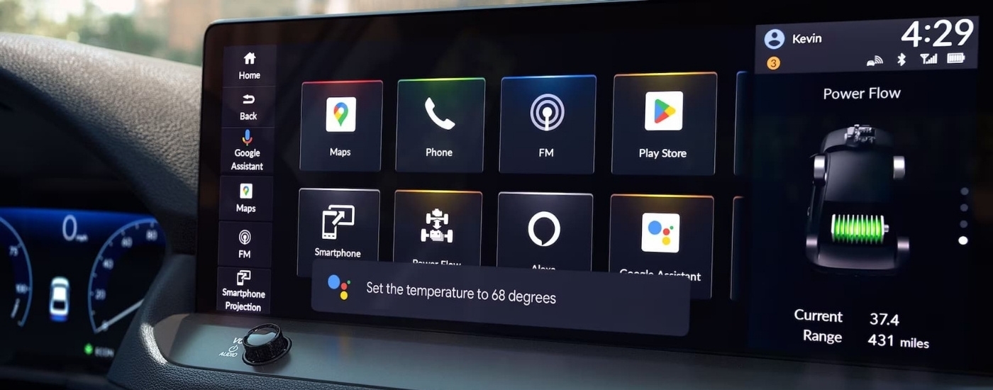 A close up shows the infotainment screen in a 2025 Honda Accord.