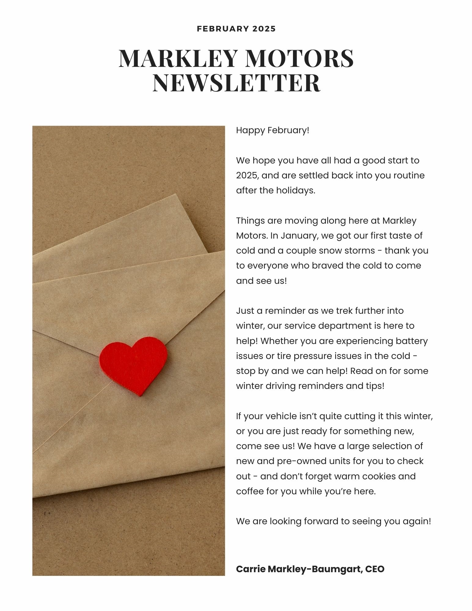 Newsletter Page 1