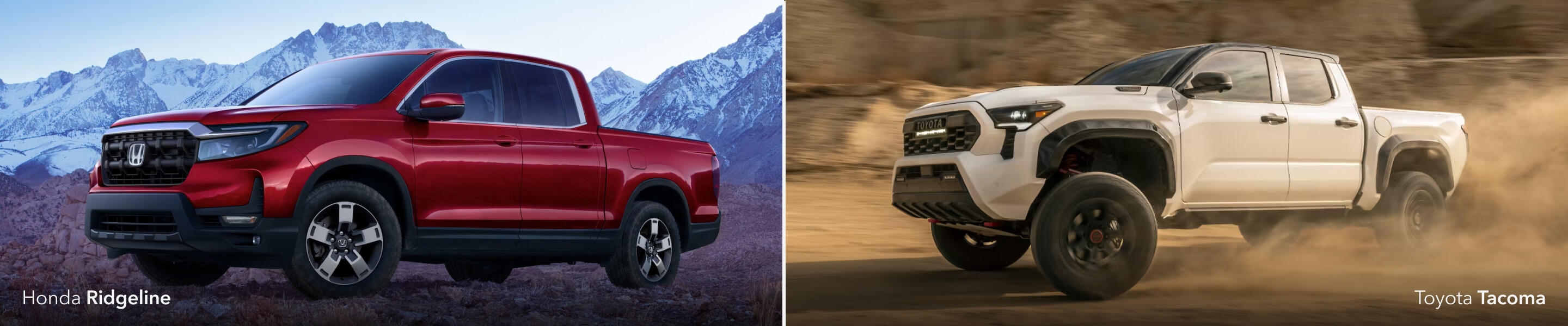 Honda Ridgeline vs. 2025 Toyota Tacoma