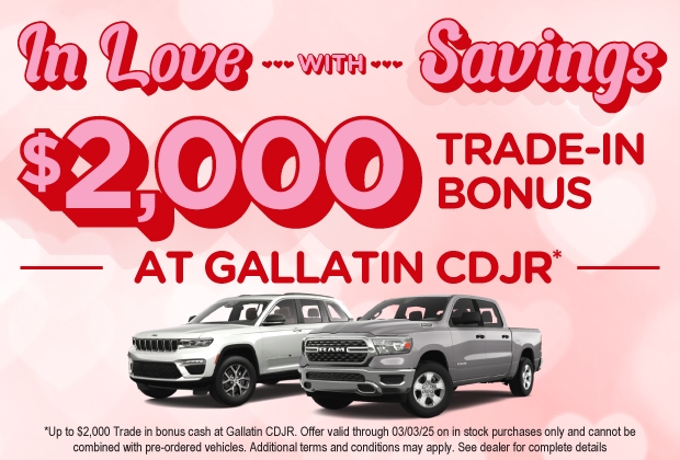 Gallatin CDJR - $2,000 Bonus Offer