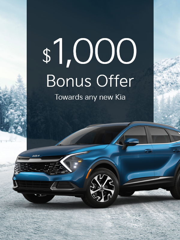 Bonus Offer: Up To $1,000 Towards Any New Kia