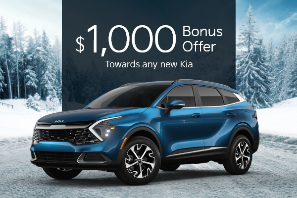 Bonus Offer: Up To $1,000 Towards Any New Kia