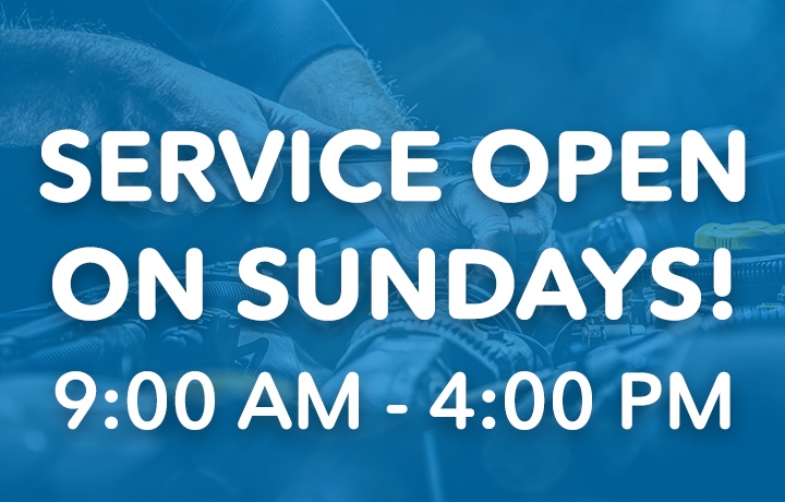 SERVICE OPEN ON SUNDAYS!