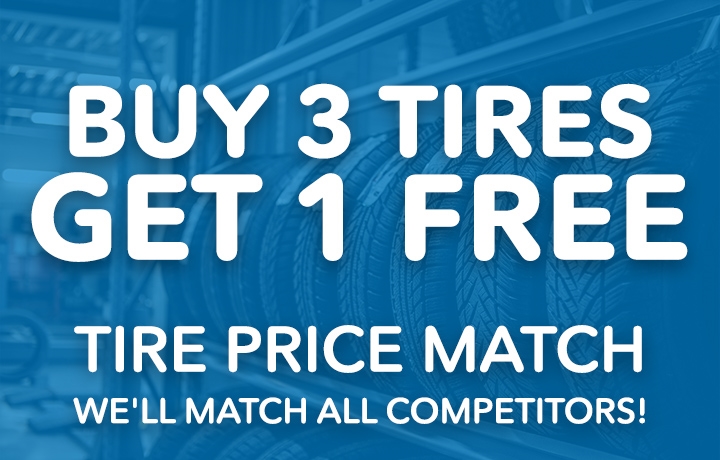 Buy 3 Tires Get 1 Free