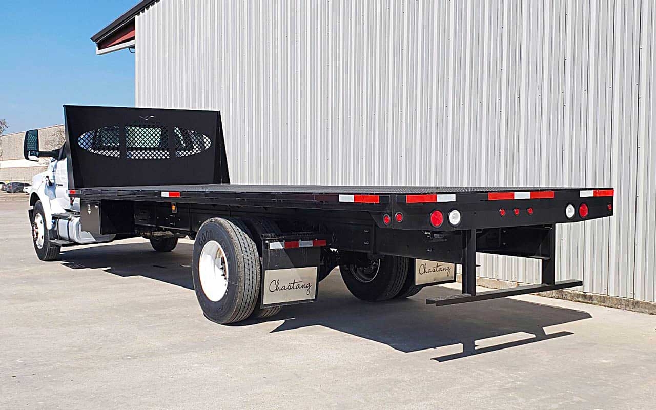24ft Flatbed Platform Body on Ford F-750 Chassis