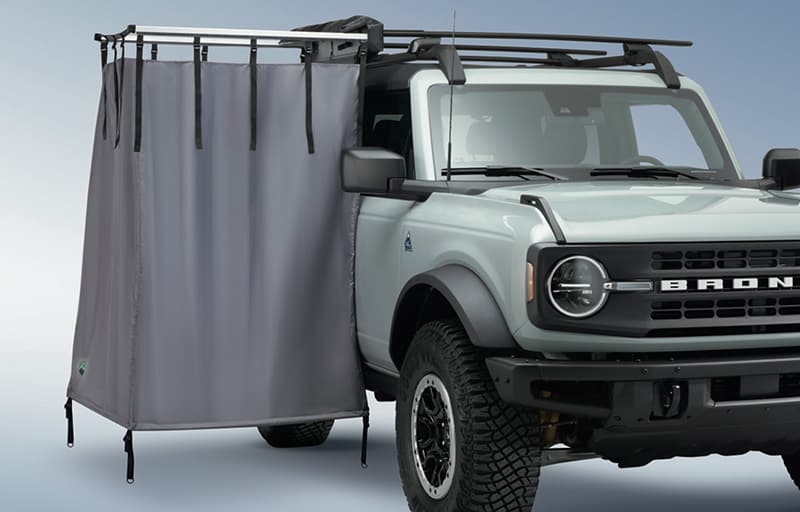 Roof Rail Mounted Camping Shower - Ford Bronco