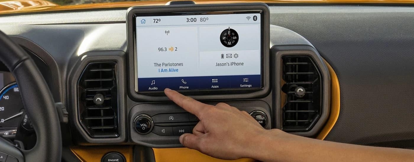 The interior of a 2025 Ford Bronco Sport is shown.