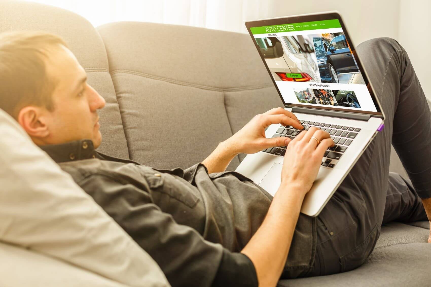 Customer on Laptop