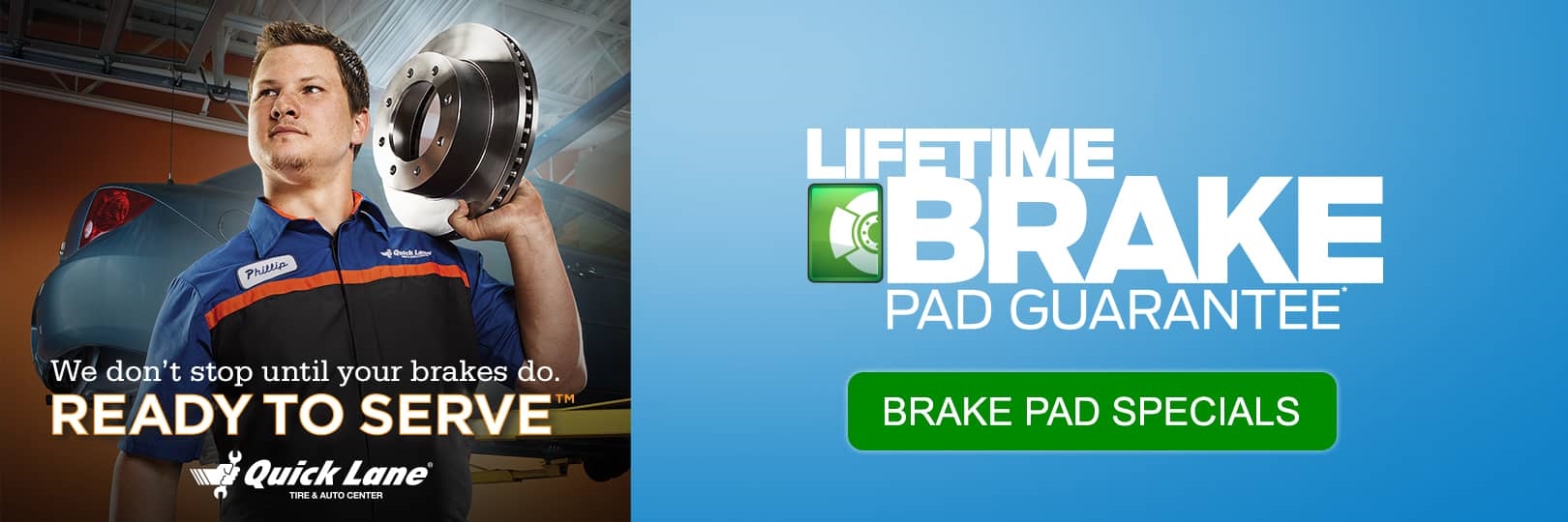 Lifetime Brake Pad Guarantee