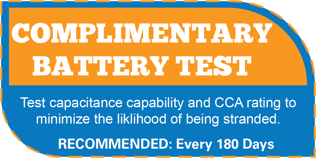 Complimentary Battery Test Coupon