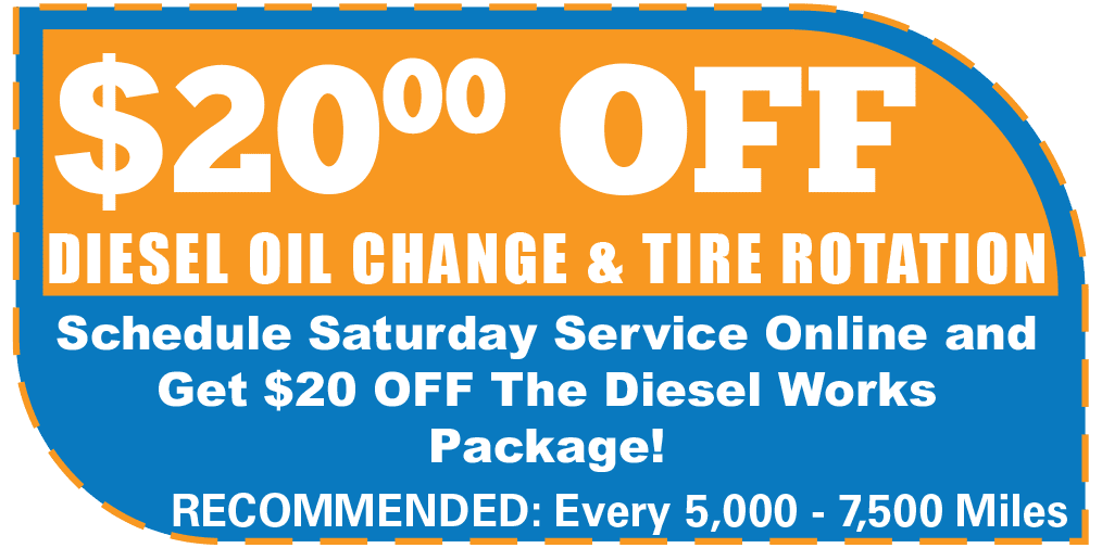 Diesel Oil Change Coupon