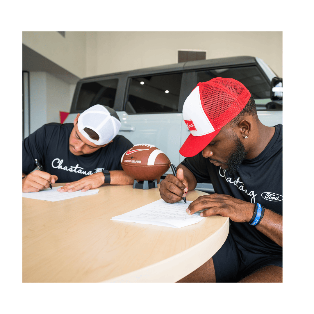 Chastang Ford - Houston Football Stars - Clayton Tune and Donavan Mutin