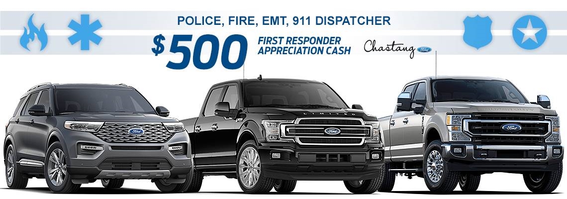 First Responder Bonus Cash on New Ford Vehicles