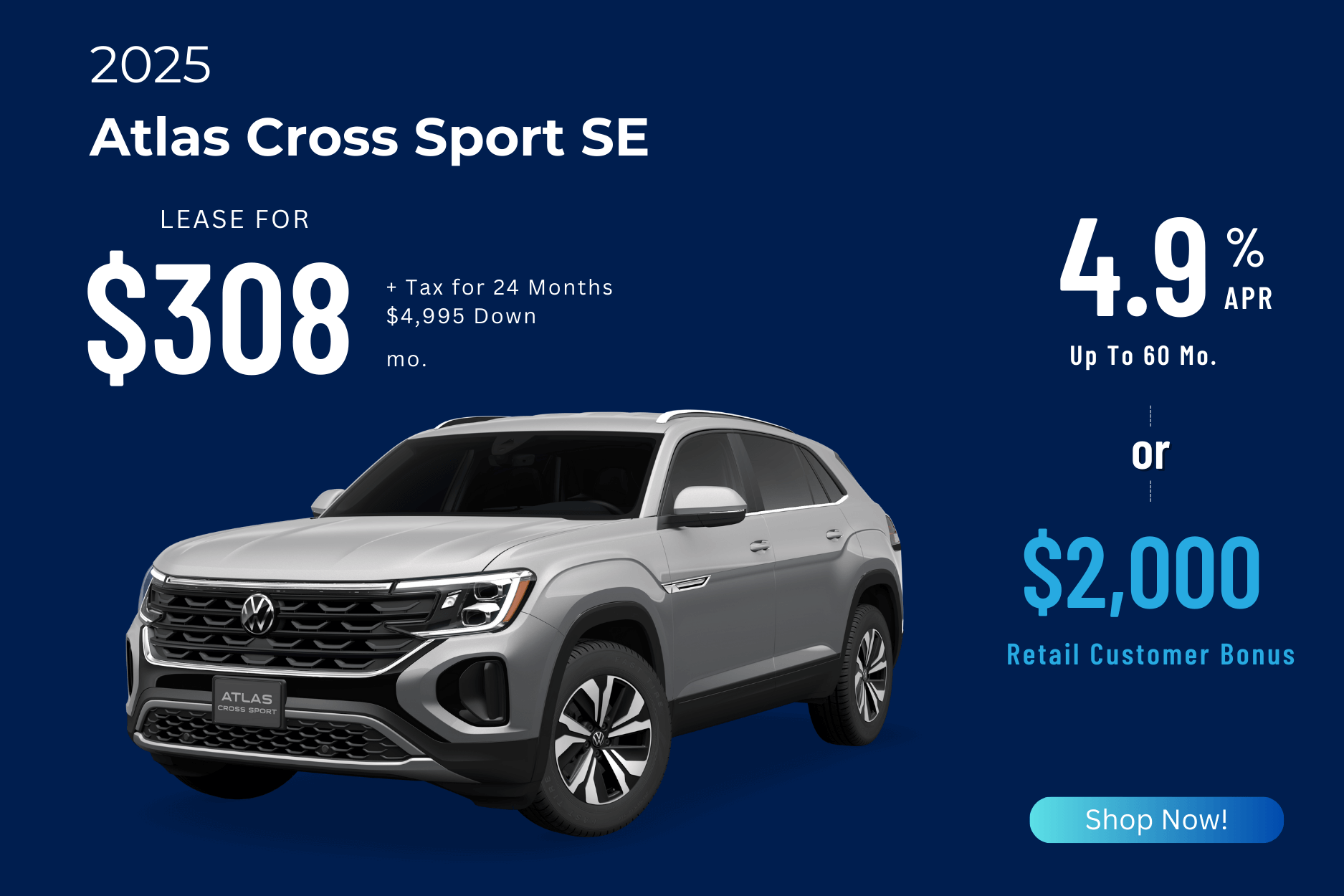 2025 Volkswagen Atlas Cross Sport SE