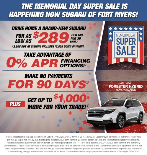 Subaru of Fort Myers new SRPs banner