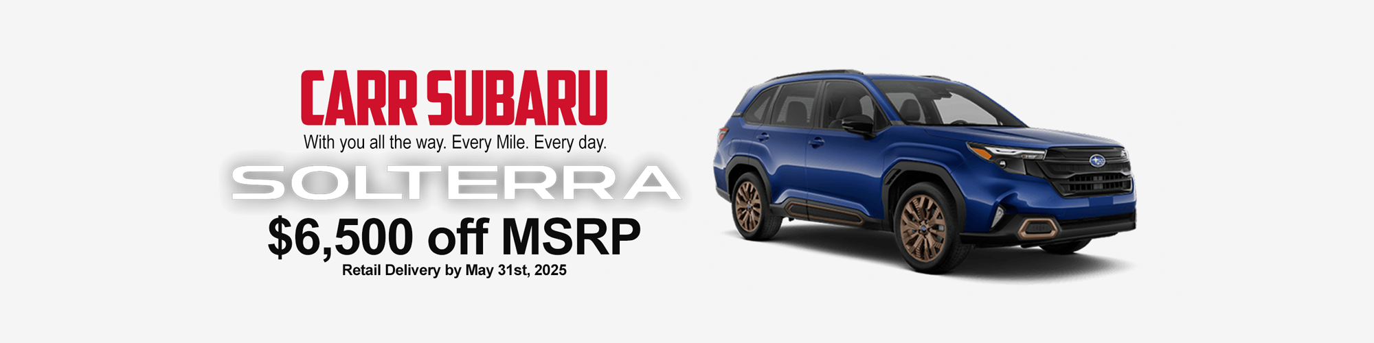Carr Subaru May Solterra Specials