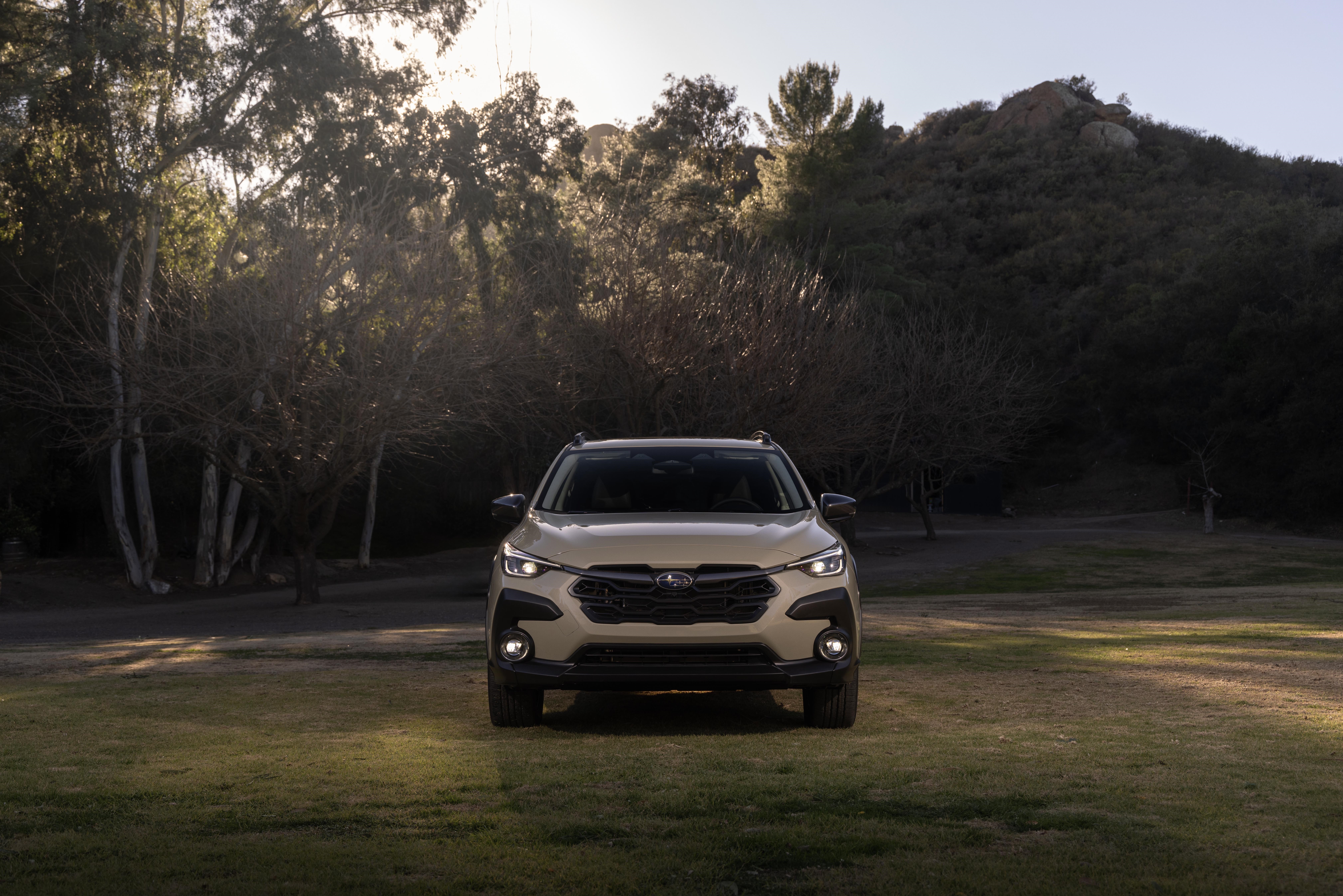 Subaru Crosstrek parked in Utah mountain setting