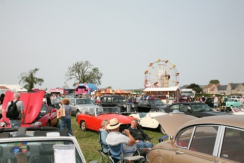 people at a car show in missio viejo, CA