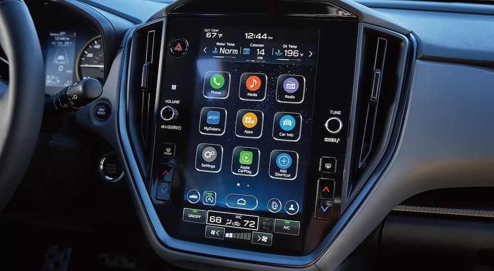 Dashboard interface inside a 2025 Subaru Crosstrek.