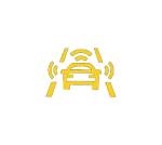 Volkswagen warning light indicator for front assist switch or pedestrian monitoring