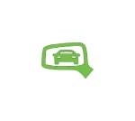 Volkswagen warning light indicator for side assist being on and active