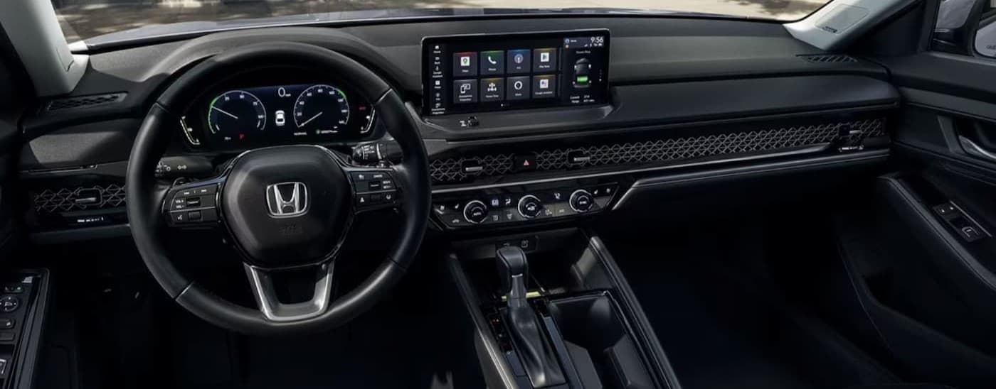 Black interior in a 2025 Honda Accord.