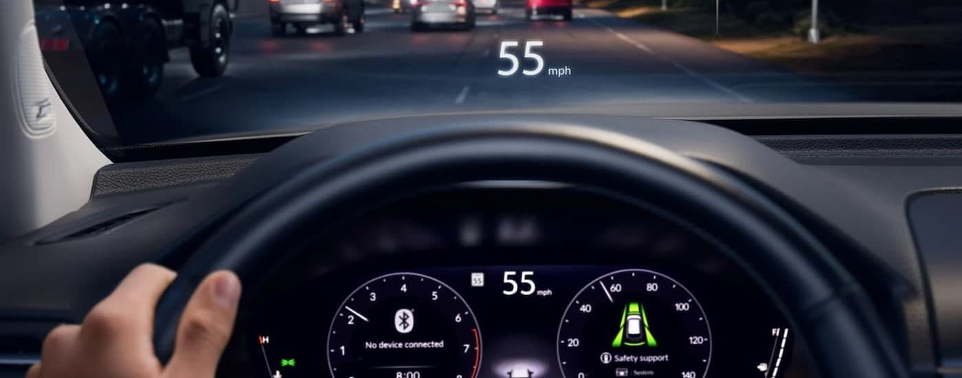 Close-up of the digital dash in a 2025 Honda Pilot.