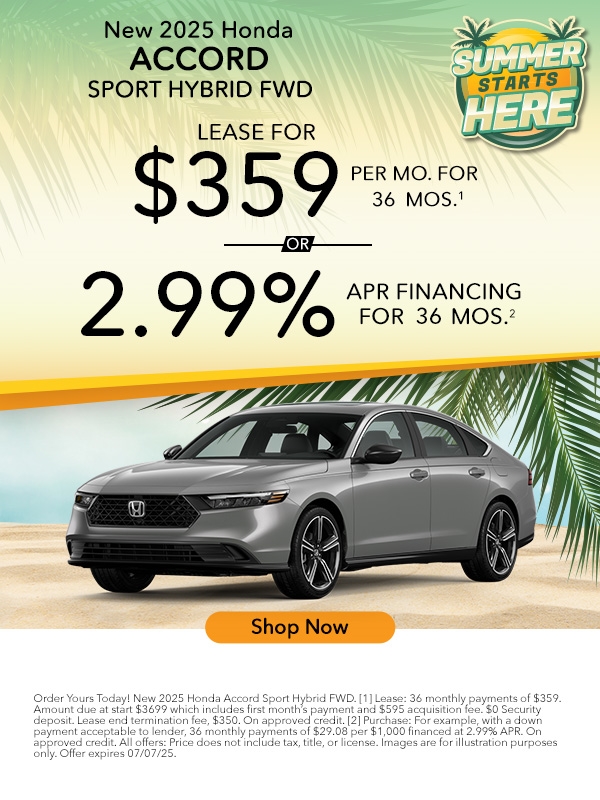 New 2025 Honda Accord Hybrid