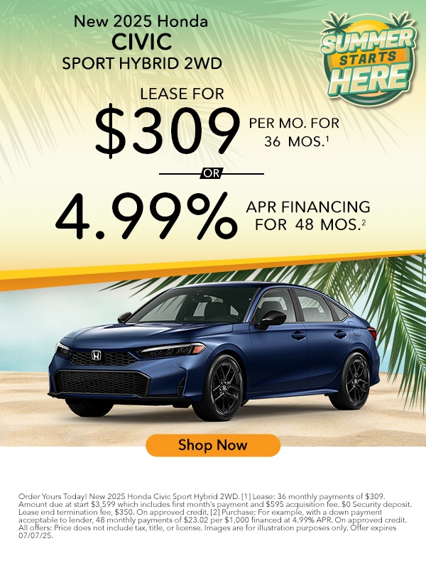 New 2025 Honda Civic Sport