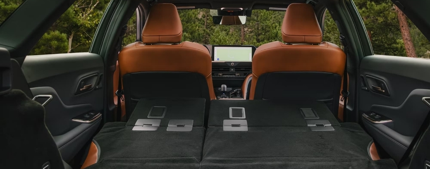 Brown and black interior in a 2025 Toyota Crown Signia for sale.