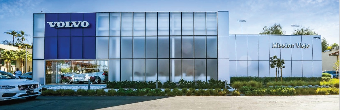exterior of the Volvo Cars Mission Viejo dealership in Mission Viejo, CA