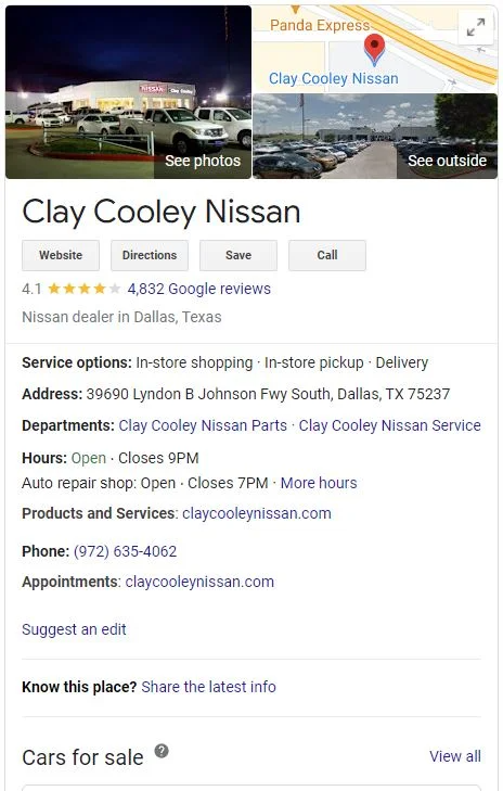 Clay Cooley Nissan of Dallas Dallas TX