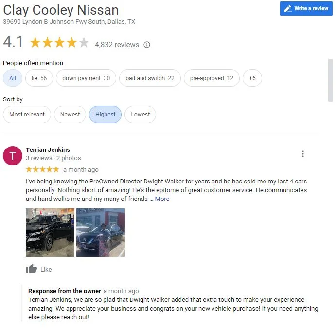Clay Cooley Nissan of Dallas Dallas TX