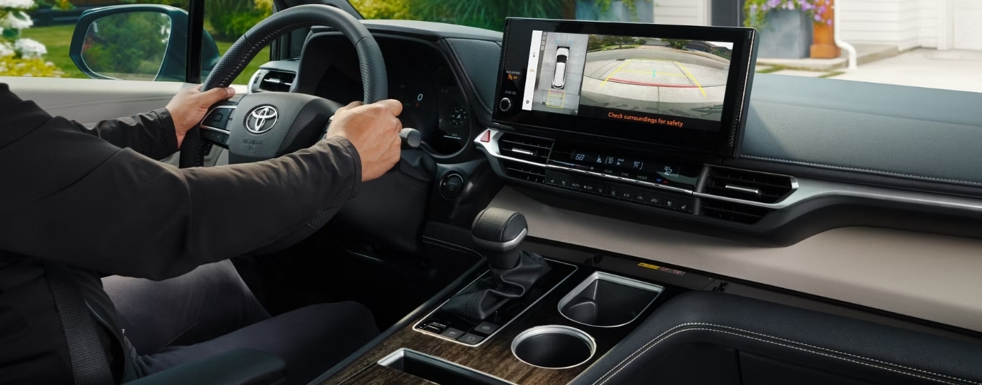 The interior of a 2025 Toyota Sienna.