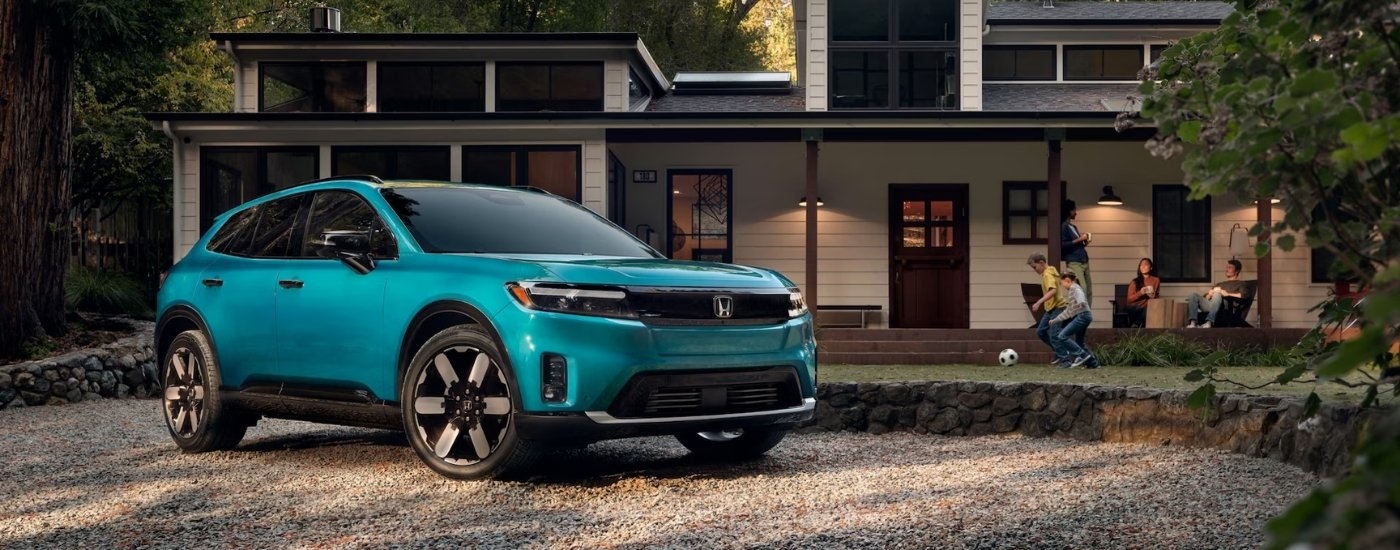 A teal 2025 Honda Prologue for sale from the front at an angle.