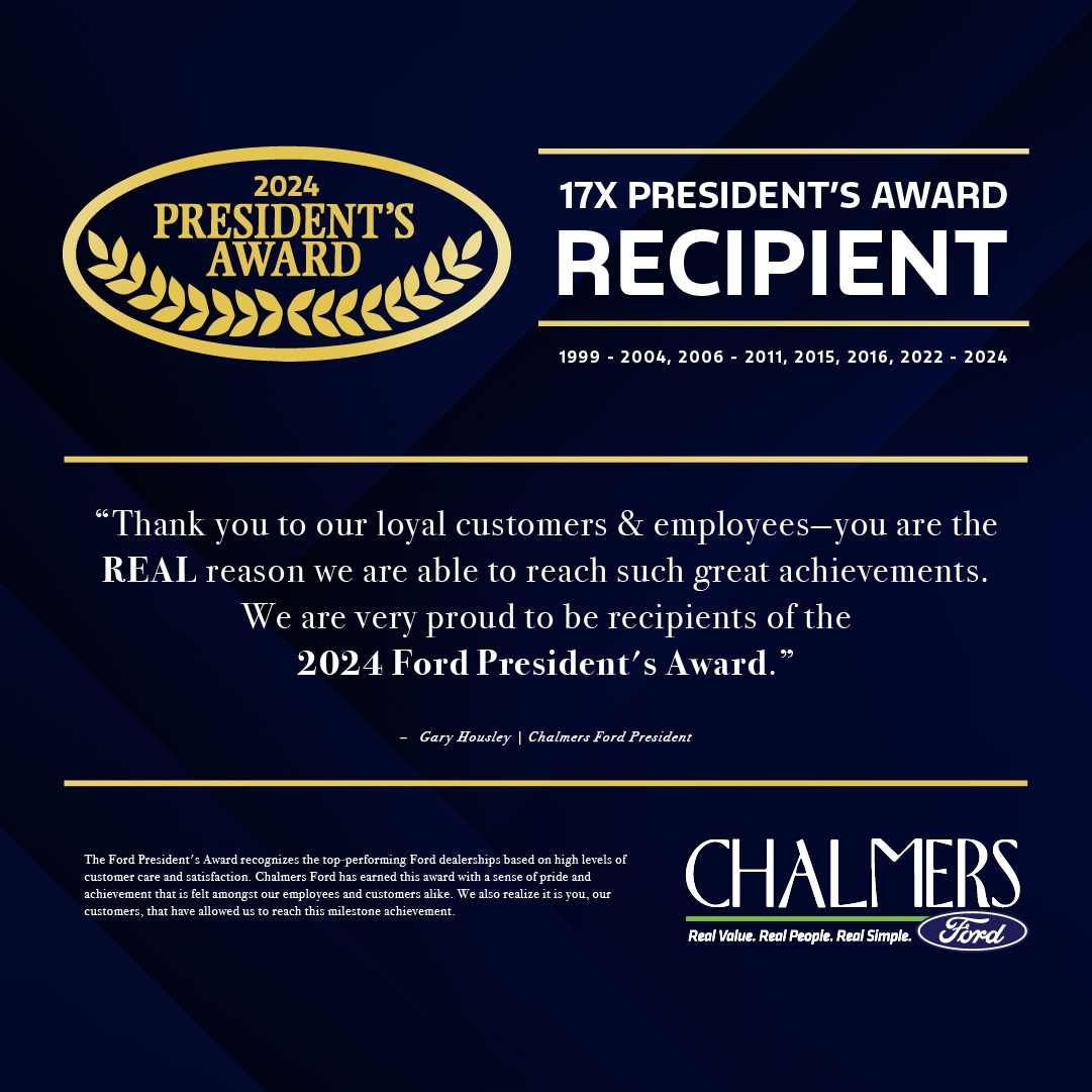 Chalmers Ford 17th Ford President’s Award