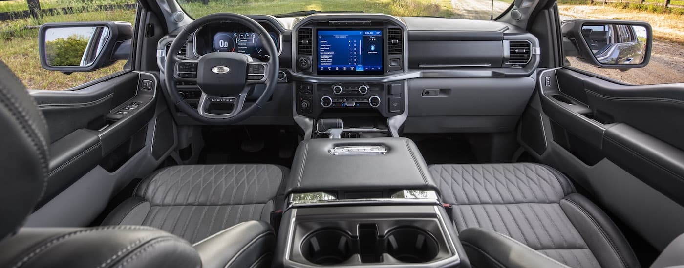 The interior of a 2025 Ford F-150.