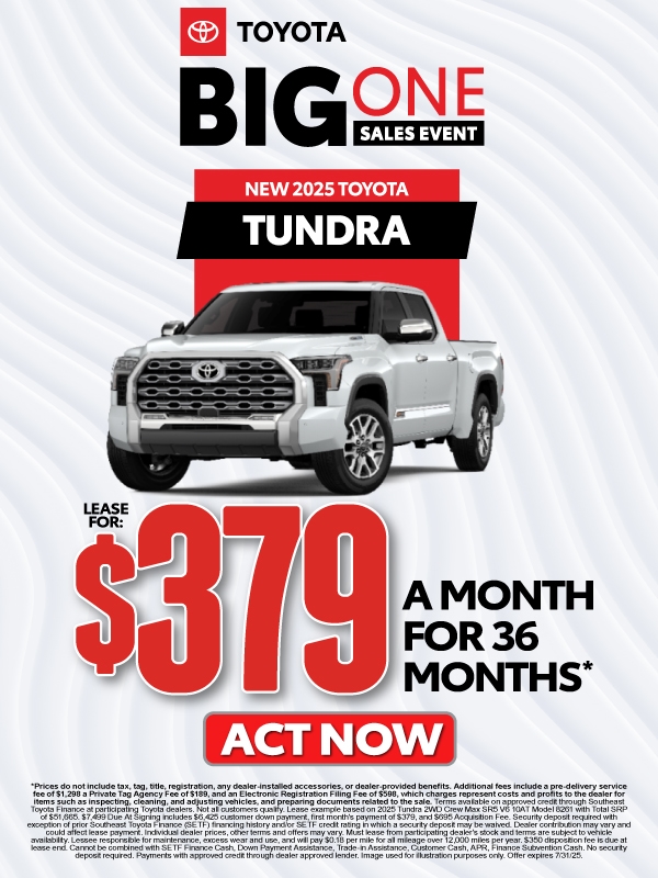 Lease Tundra For $379 Per Month