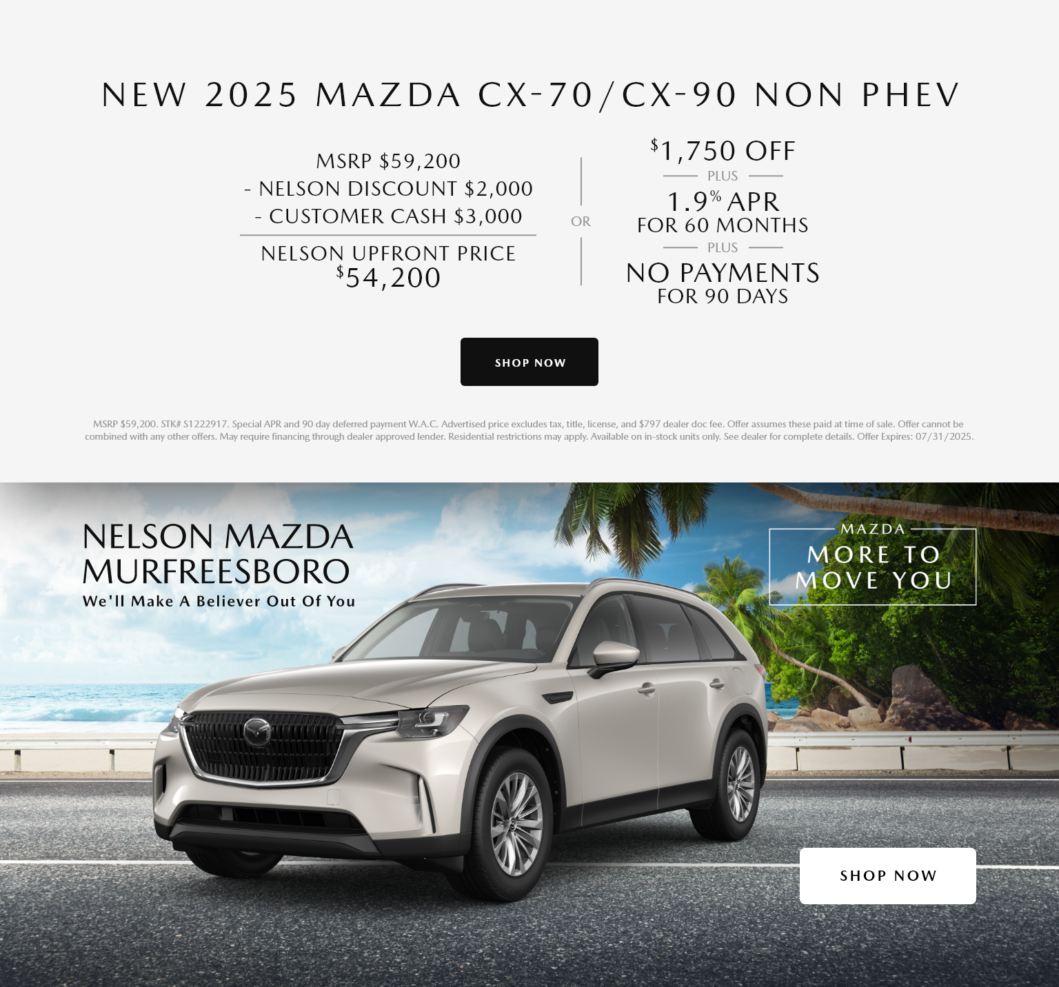 Mazda CX-90 July 2025 Specials