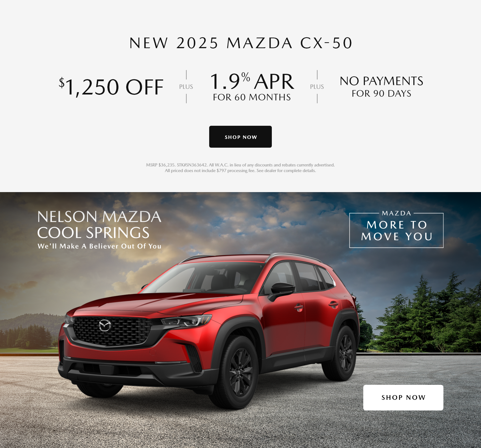 Mazda CX-50 July 2025 Specials