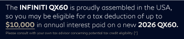 SD 2026 QX60 Tax Credit
