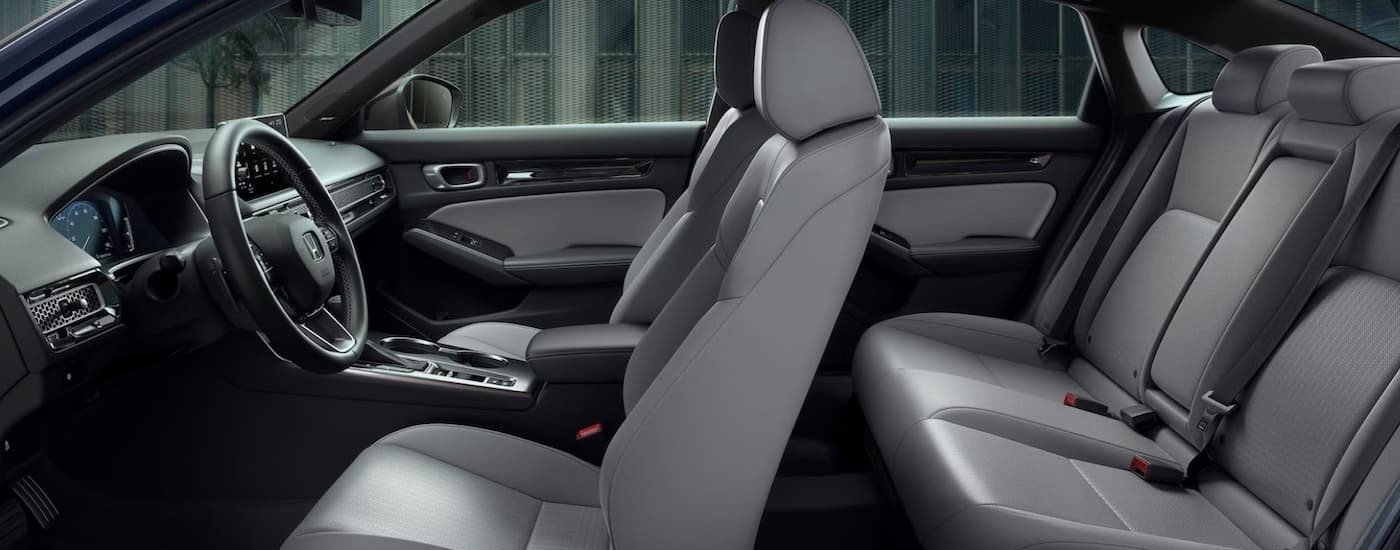 The gray interior in a 2026 Honda Civic.