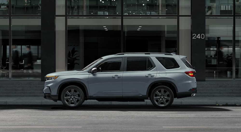 Grey 2025 Honda Pilot for sale near Bellevue parked on the side of a street