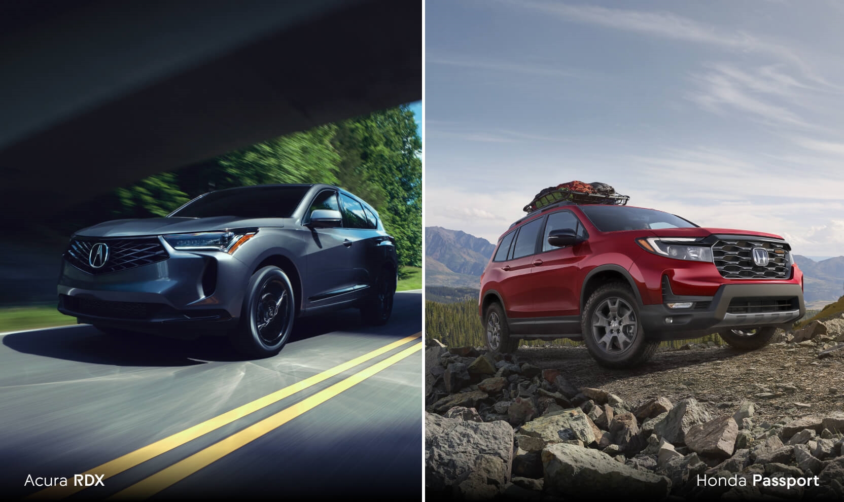 Acura RDX vs. Honda Passport: Dimensions
