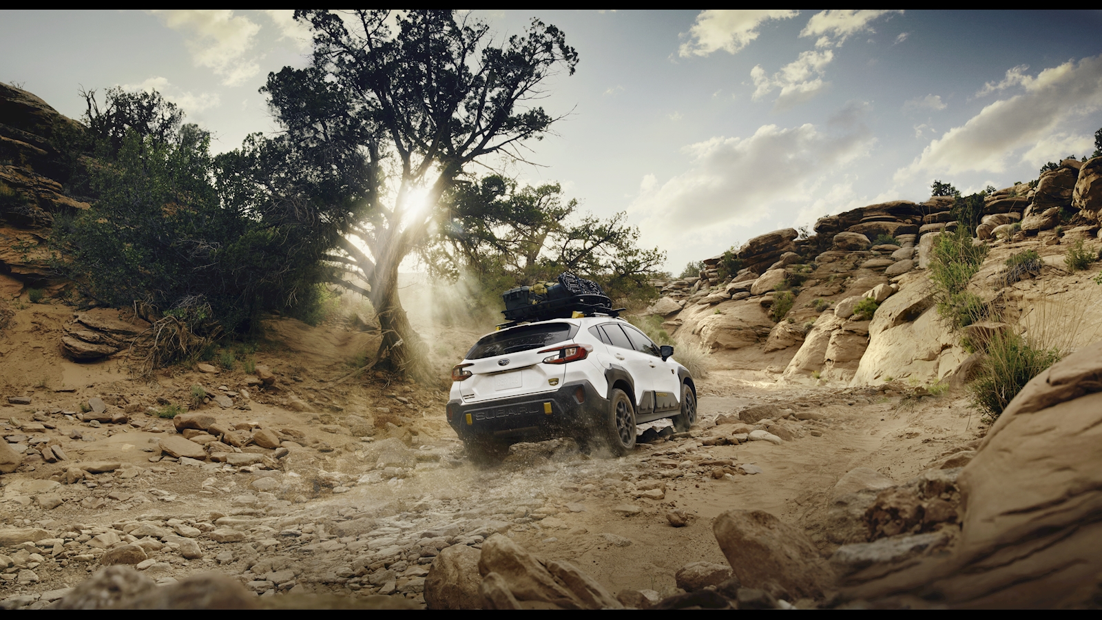 Subaru Crosstrek Wilderness climbing off-road trail