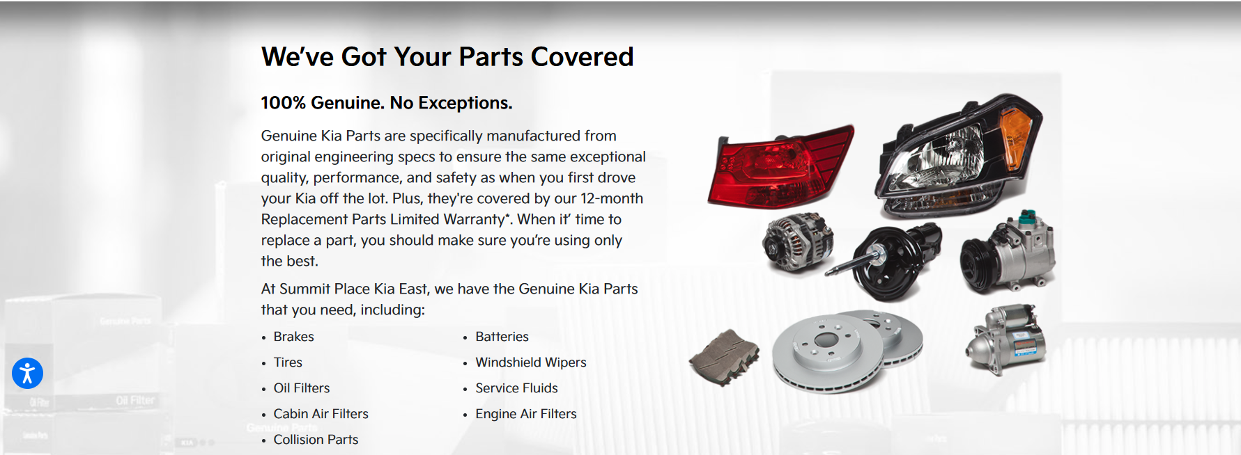 Kia Parts Department