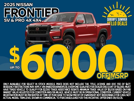 2025 Nissan Frontier MSRP Special