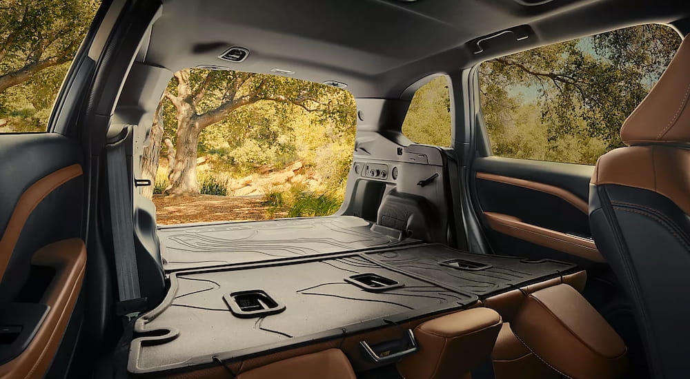 Open cargo space in the rear of a 2025 Subaru Forester.
