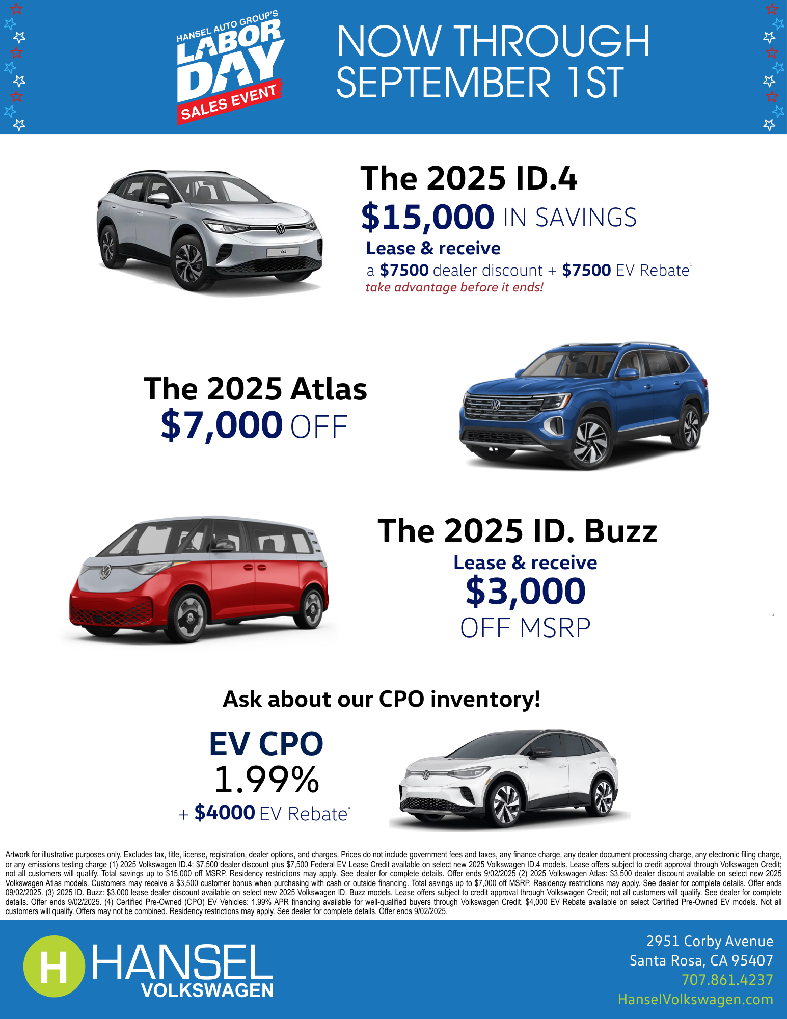 Volkswagen Labor Day Flyer