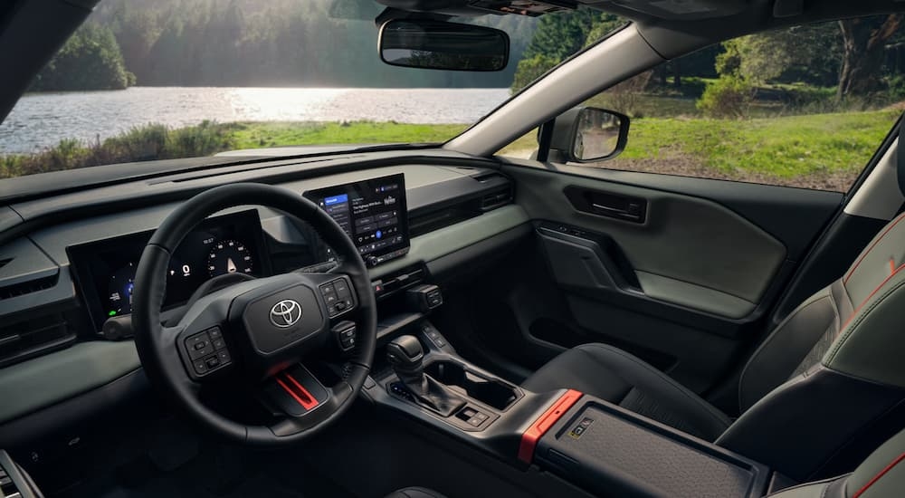 Steering wheel and center console in a 2026 Toyota RAV4 for sale near Franklin